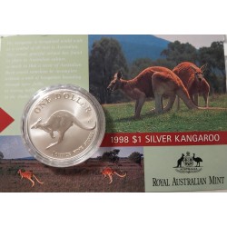 AUSTRALIA 1998 KANGARO SILVER DOLLAR   